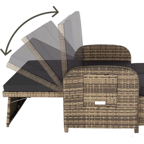 Polyrattan havesofa Kreta med overtræk - natur