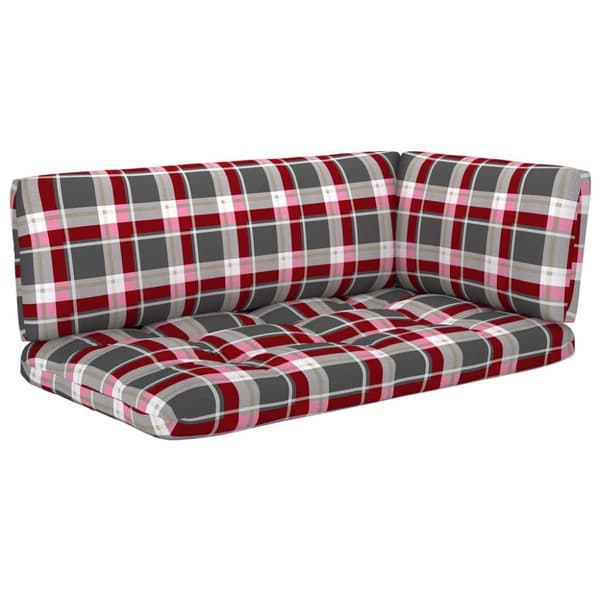 vidaXL Pallsoffa 2-sits med dynor vit impregnerad furu