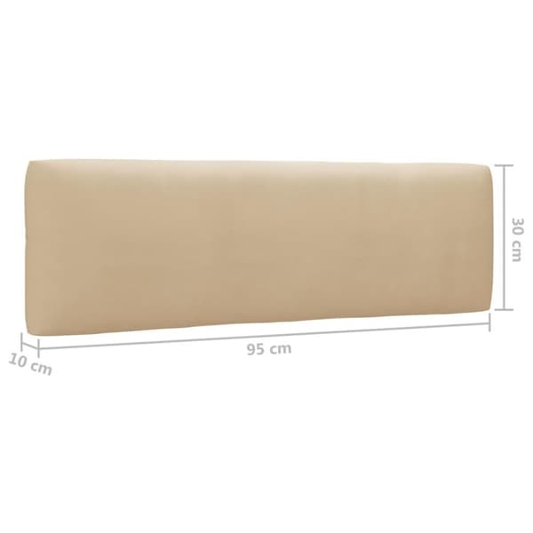 vidaXL Pallsoffgrupp med dynor 4 delar vit impregnerad furu