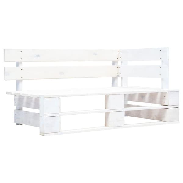 vidaXL Pallsoffgrupp med dynor 4 delar vit impregnerad furu