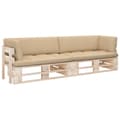 Miniatyrbillede 1 af 7: vidaXL 2-personers pallesofa med hynder imprægneret fyrretræ