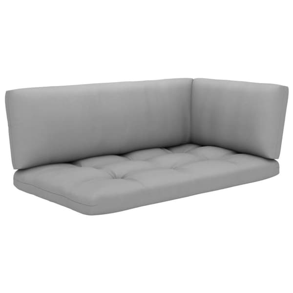 vidaXL Pallsoffa 2-sits med dynor impregnerad furu