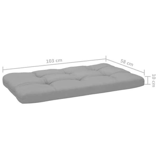 vidaXL Pallsoffa 2-sits med dynor impregnerad furu