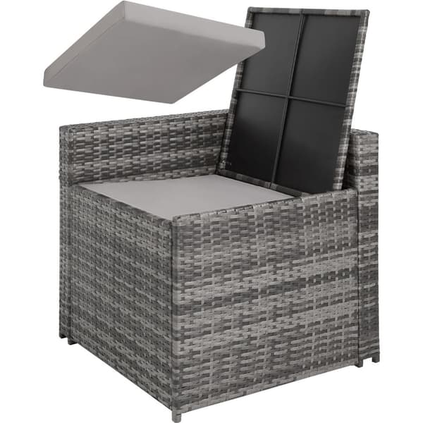 Polyrattan loungesæt Verona - grå