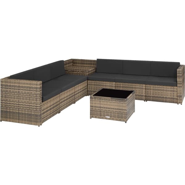 Polyrattan loungesæt Verona - natur