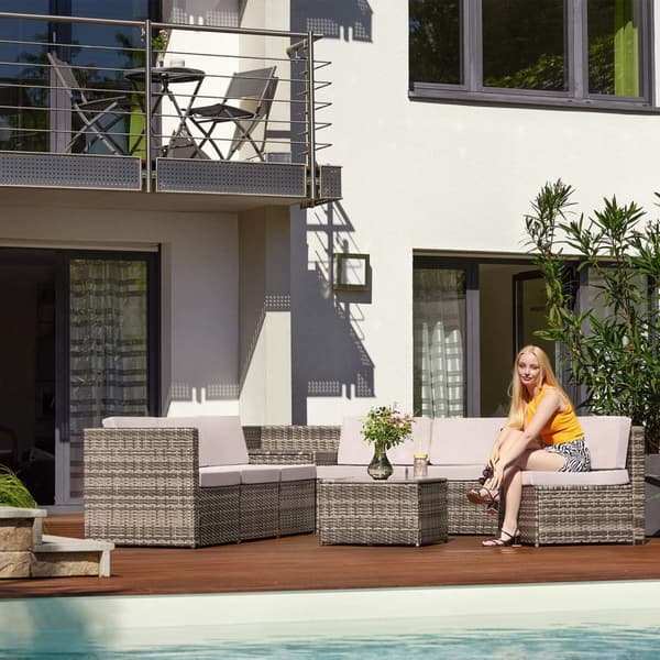 Polyrattan loungesæt Verona - sort