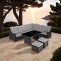 Miniatyrbillede 4 af 11: Polyrattan havemøbelsæt Barletta - sort