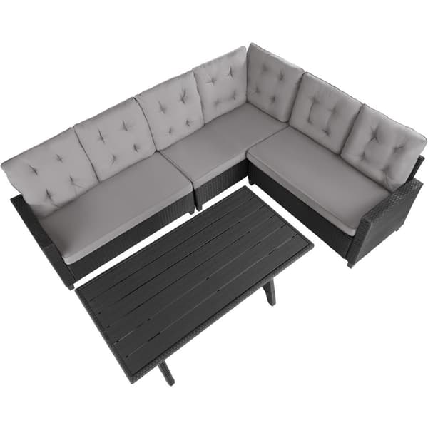 Polyrattan loungesæt Catania - sort