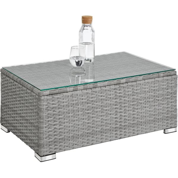 Polyrattan havesofa Firenze - lysegrå/mørkegrå