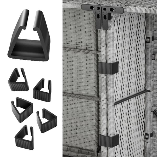 Polyrattan havesofa Firenze - lysegrå/mørkegrå