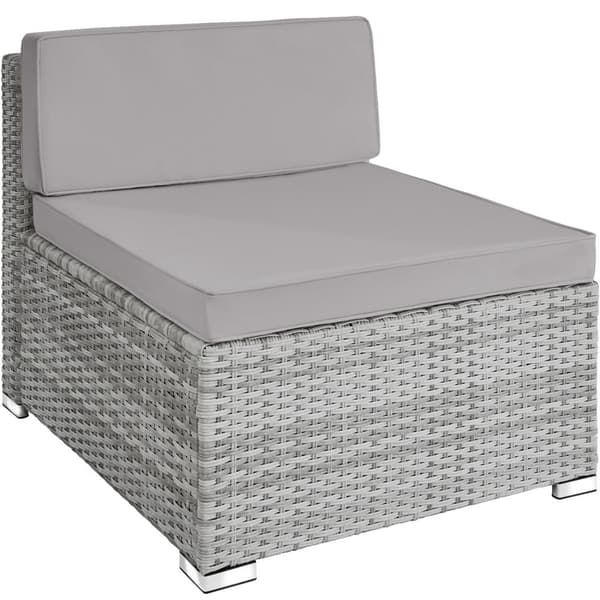 Polyrattan havesofa Firenze - lysegrå/mørkegrå