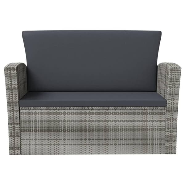 vidaXL loungesæt til haven 16 dele med hynder polyrattan grå