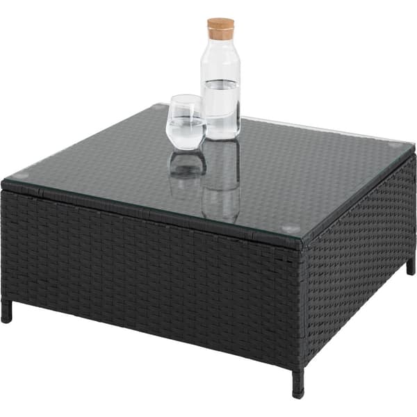 Loungesæt polyrattan Siena - sort/grå