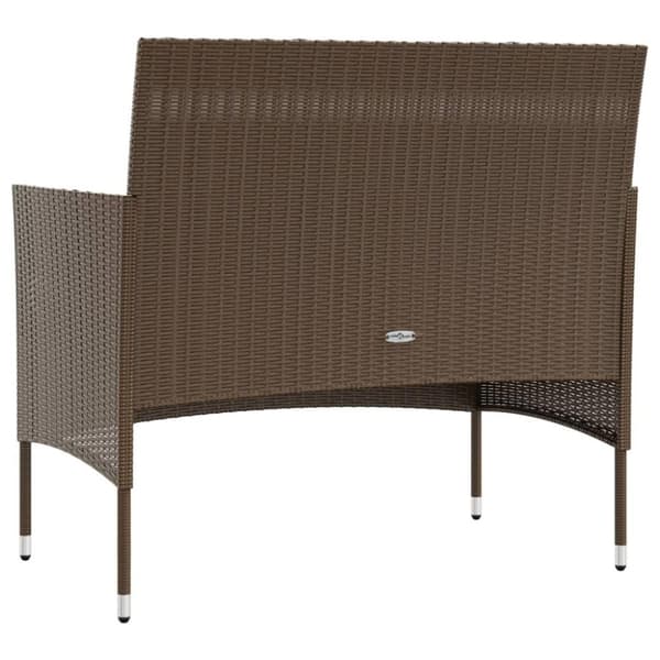 vidaXL loungesæt til haven 8 dele med hynder polyrattan brun