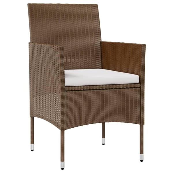 vidaXL loungesæt til haven 8 dele med hynder polyrattan brun