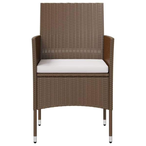 vidaXL loungesæt til haven 8 dele med hynder polyrattan brun