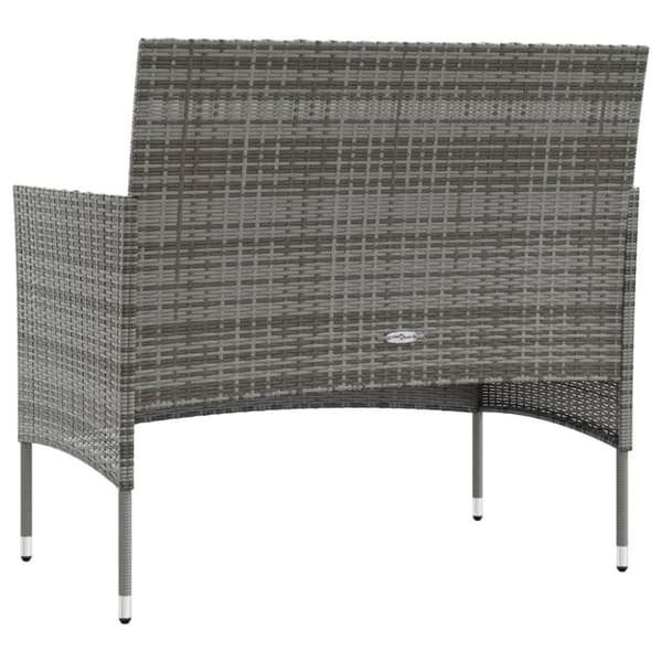 vidaXL loungesæt til haven 16 dele med hynder polyrattan grå
