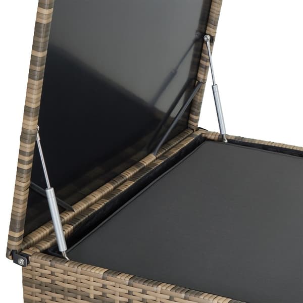 Loungesæt polyrattan Siena - natur/mørkegrå