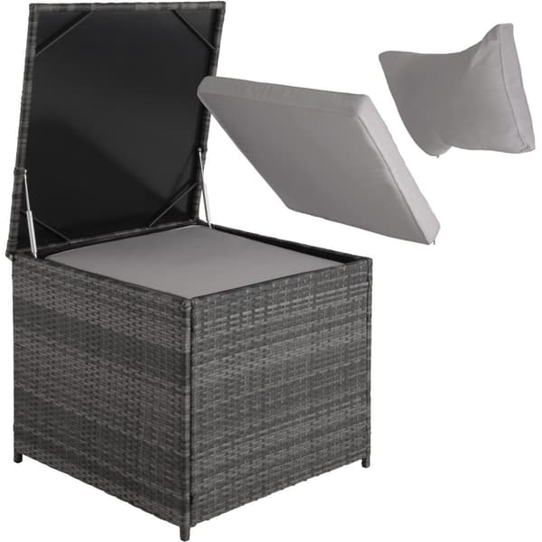 Loungesæt polyrattan Siena - grå/lysegrå