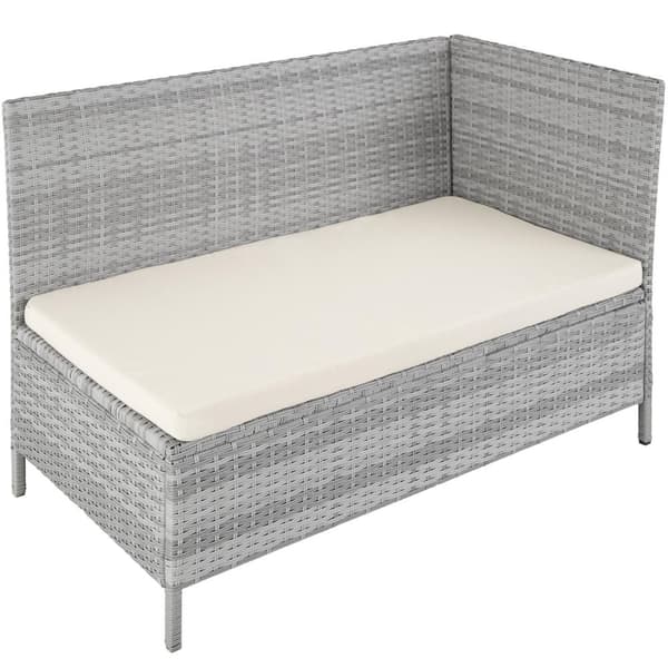 Polyrattan havemøbelsæt Barletta - lysegrå