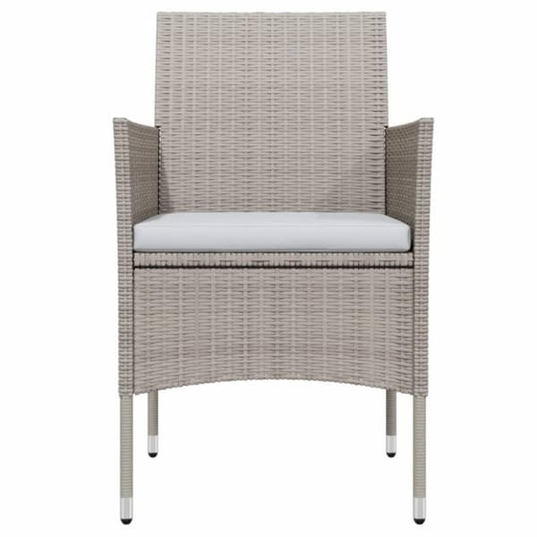 vidaXL spisebordssæt til haven 9 dele med hynder beige og sort
