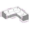 Miniatyrbillede 4 af 9: vidaXL loungesæt til haven 5 dele med hynder polyrattan sort