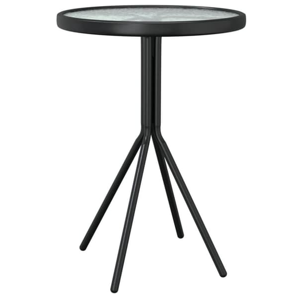 vidaXL Bistrosett 3 deler stål svart