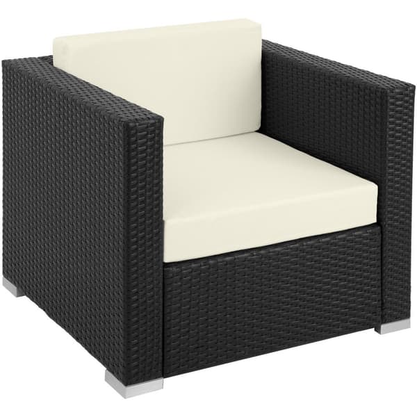 Polyrattan loungesæt Las Vegas - sort