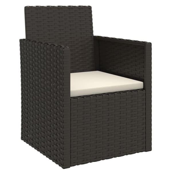 vidaXL udendørs loungesæt 4 dele med hynder polyrattan sort