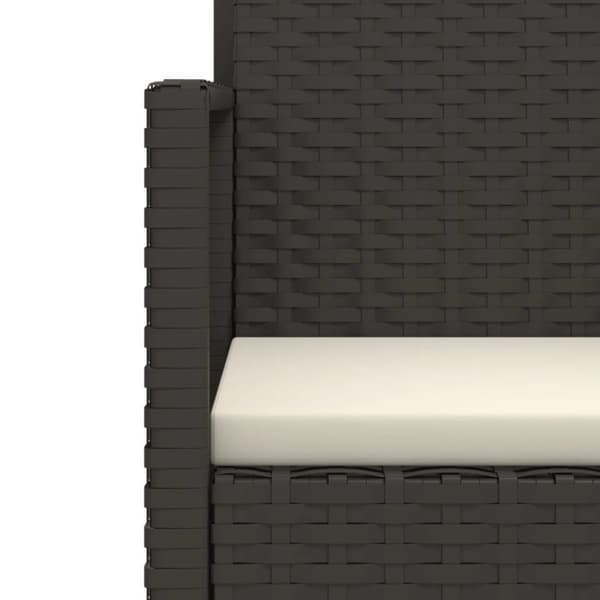 vidaXL udendørs loungesæt 4 dele med hynder polyrattan sort