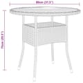 Miniatyrbillede 8 af 9: vidaXL spisebordssæt til haven 3 dele polyrattan grå