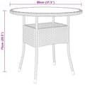 Miniatyrbillede 8 af 9: vidaXL spisebordssæt til haven 5 dele polyrattan grå