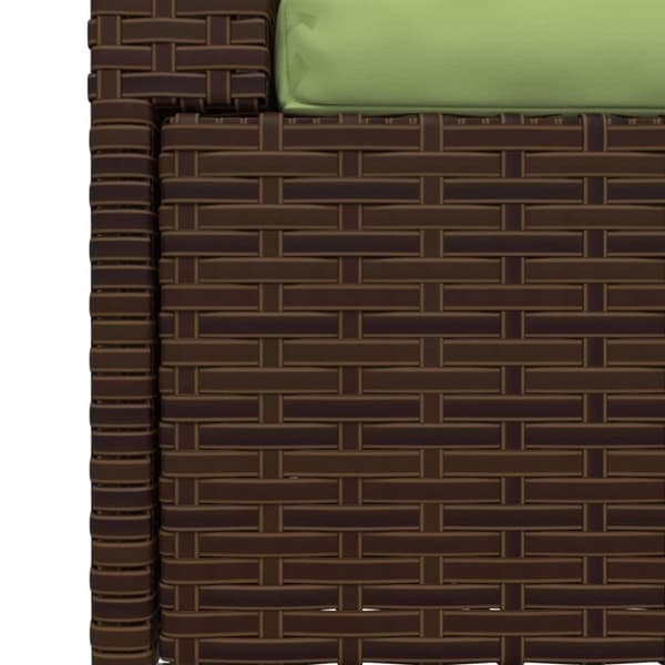 vidaXL 2-personers sofa med hynder polyrattan brun