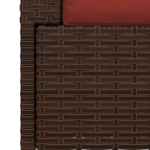 vidaXL Soffa 2-sits med dynor konstrotting brun