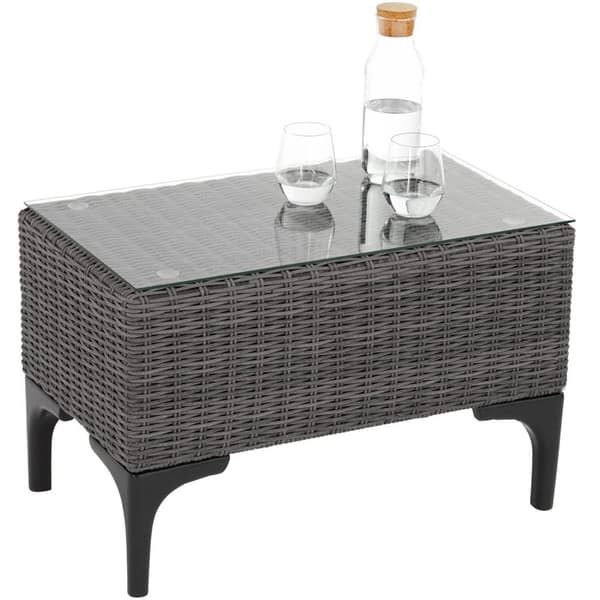 Polyrattan loungesæt Bellaria med aluminiumsramme - grå