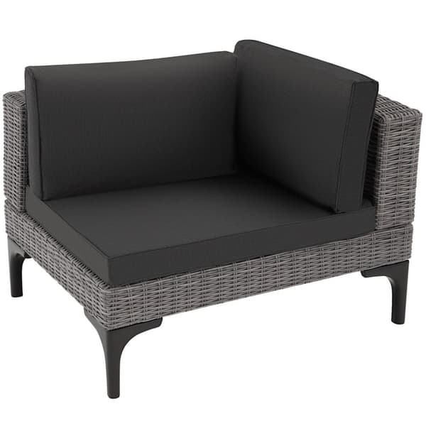 Polyrattan loungesæt Bellaria med aluminiumsramme - grå