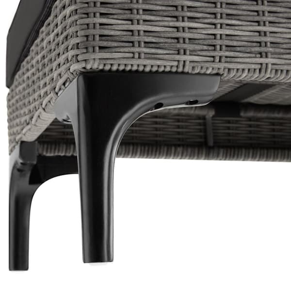 Polyrattan loungesæt Bellaria med aluminiumsramme - grå