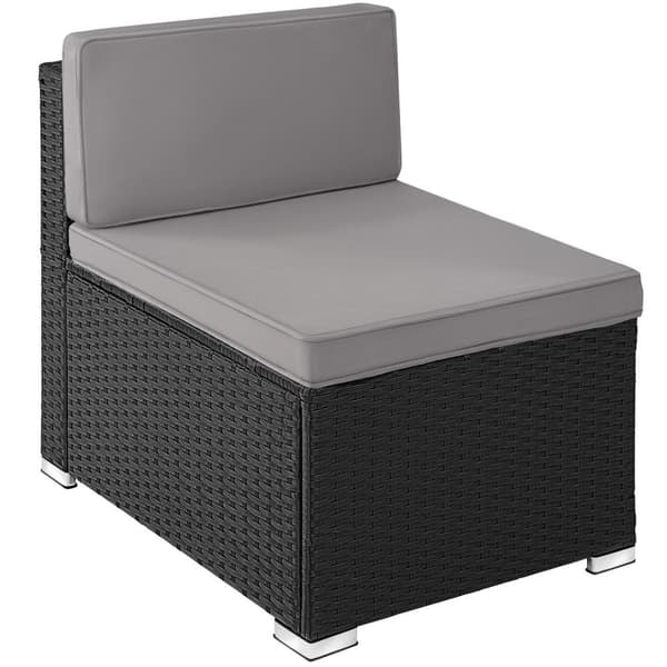 Polyrattan loungesæt Lignano med 2 lænestole - sort