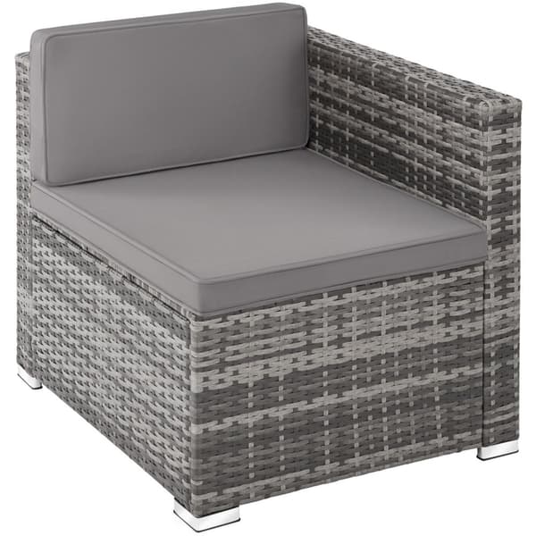 Polyrattan loungesæt Lignano med 2 lænestole - grå