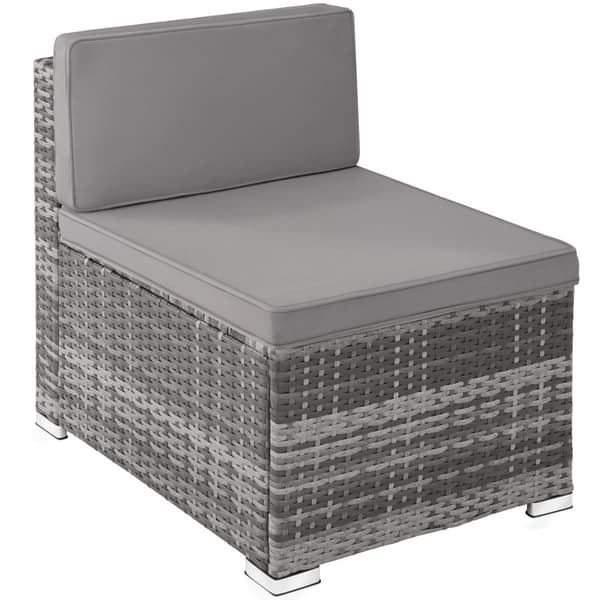 Polyrattan loungesæt Lignano med 2 lænestole - grå