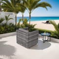 Miniatyrbild 9 av 9: Rottingfåtölj Lignano - grå