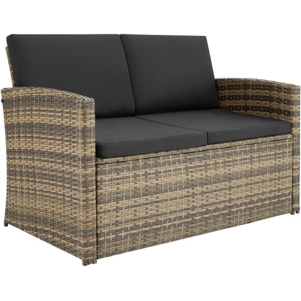 Polyrattan havesofasæt Jesolo - natur/mørkegrå