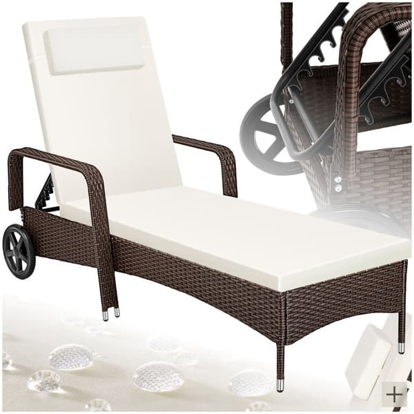 Polyrattan solseng - brunmeleret