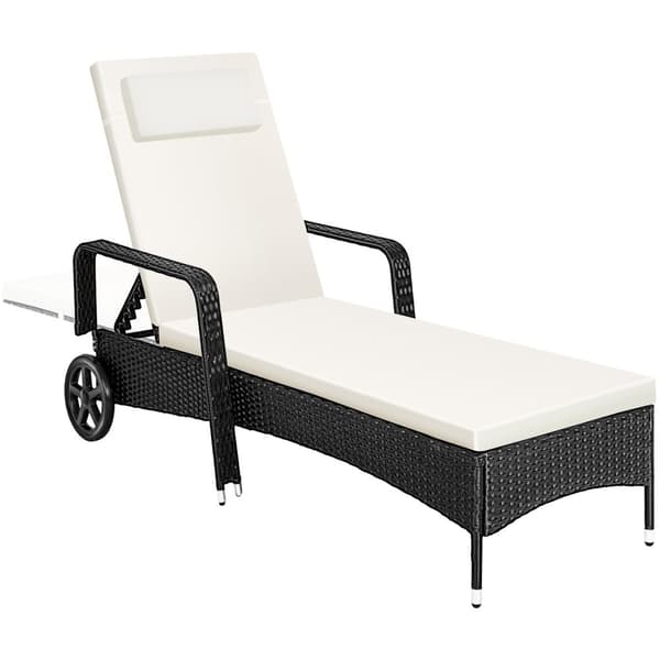 Polyrattan solseng - sort/beige