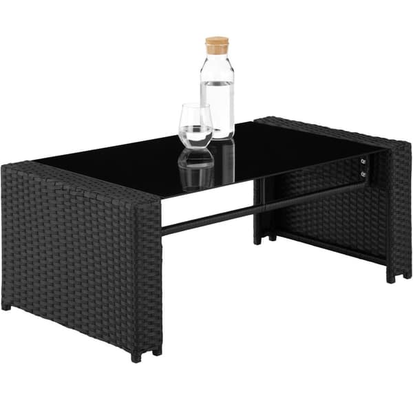 Polyrattan havesofasæt Jesolo - sort/grå
