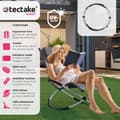 Miniatyrbild 2 av 11: Solstol Paulina, ergonomisk gungstol för utomhusbruk, hopfällbar - grå