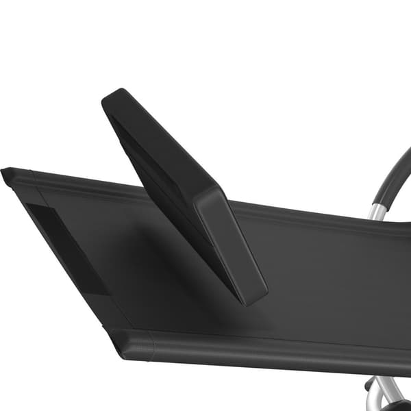 Solseng Paulina ergonomisk, sammenklappelig, 150 kg - sort