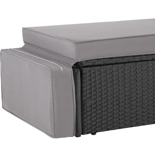 Polyrattan havesofasæt Korfu - sort/grå