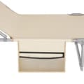 Miniatyrbild 10 av 11: Set med 2 solstolar Chloe, 4-stegs justerbara med huvudkudde - beige