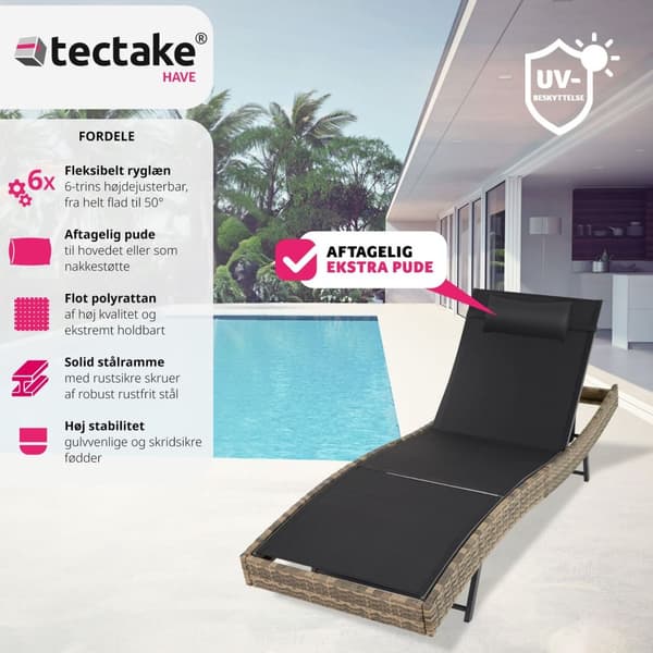 Polyrattan solseng Moana - natur